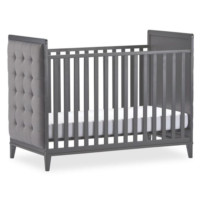 Little Seeds Monarch Hill Avery Upholstered Crib in Grey Bed Bath