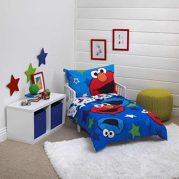 Sesame Street® Awsome Buds 4-Piece Toddler Bedding Set
