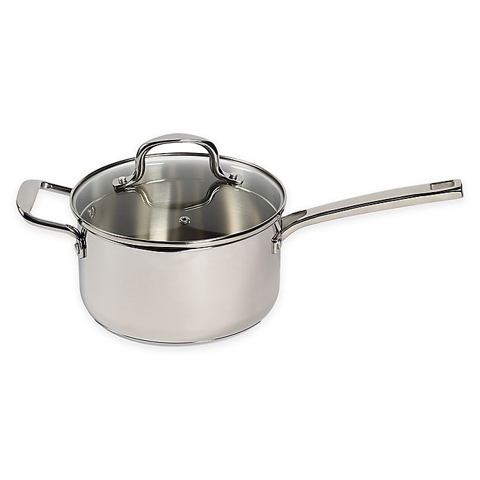 SALT™ 3.5 qt. Stainless Steel Covered Saucepan with Helper Handle