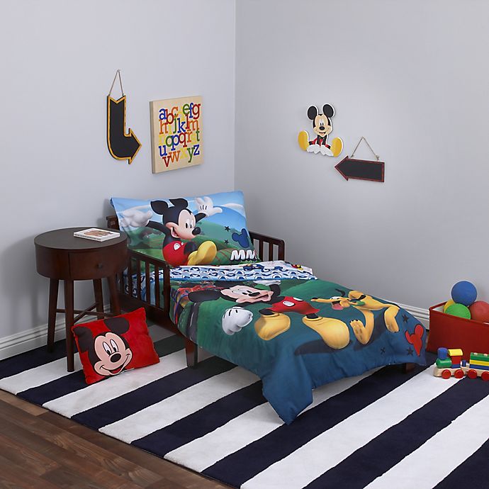 Disney® Mickey Mouse Playhouse 4-Piece Toddler Bedding Set