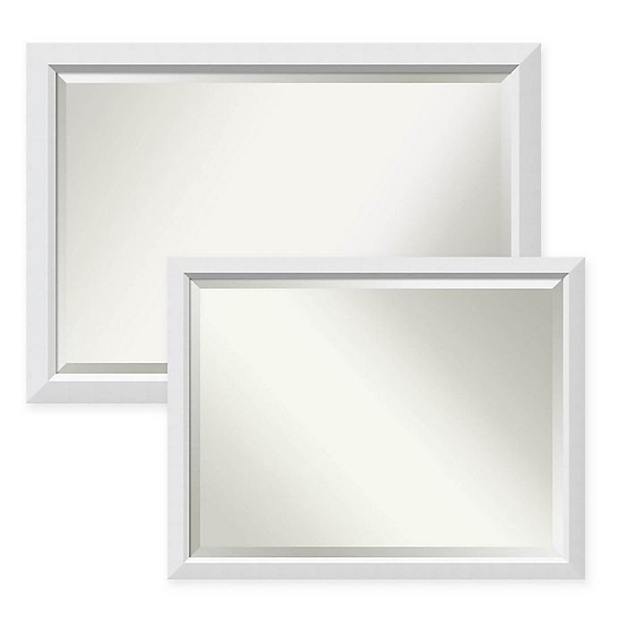 Amanti Art Blanco Bathroom Mirror in White