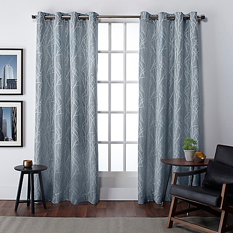 Buy Finesse 108Inch Grommet Top Window Curtain Panel Pair in Steel Blue from Bed Bath  Beyond