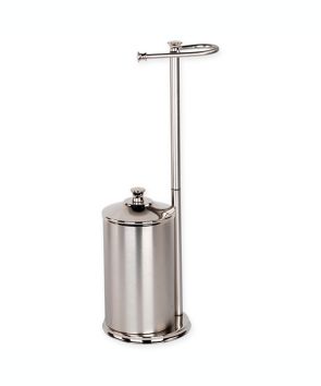 Organizador para baño con portarrollos Alumiluxe color blanco/níquel