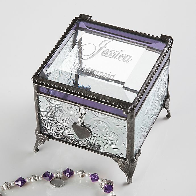 Wedding Reflections Vintage  Clear Jewelry Box