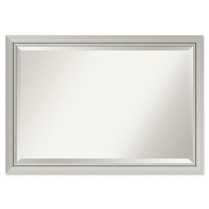 Amanti Art Romano Narrow Extra Large Bathroom Mirror in Silver