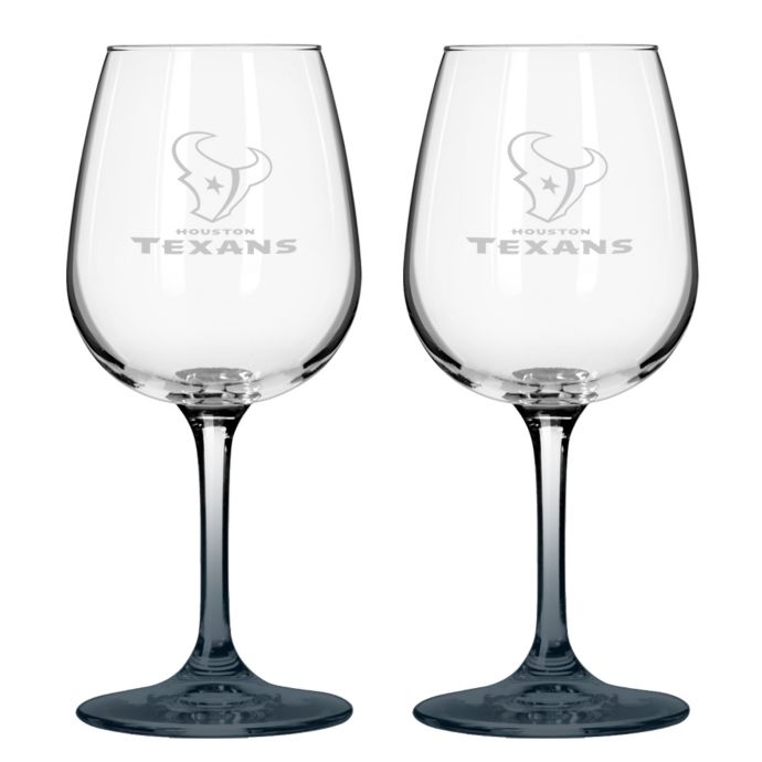 NFL Houston Texans Satin Etched Wine Glasses (Set of 2) Bed Bath & Beyond