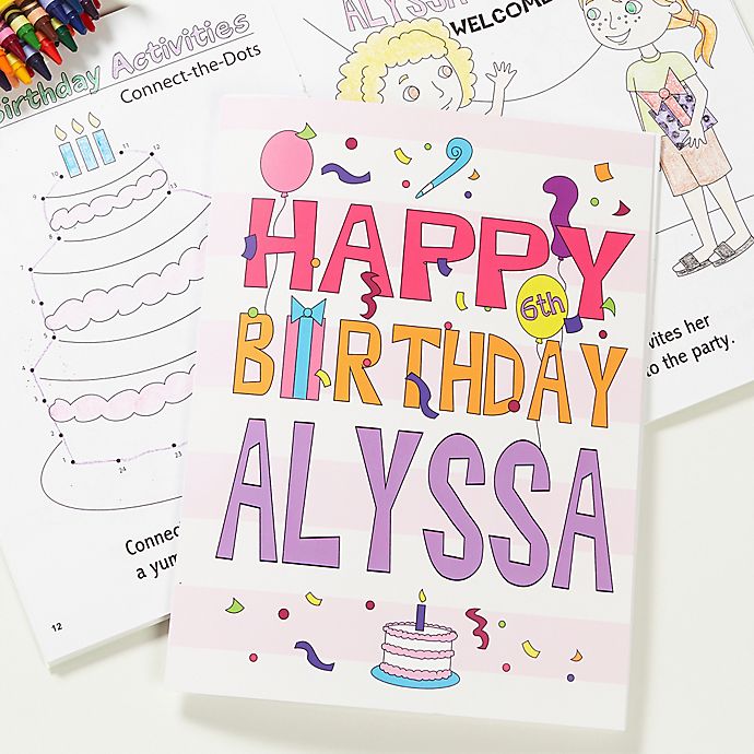 Happy Birthday Boy or Girl Coloring Activity Book and Crayon