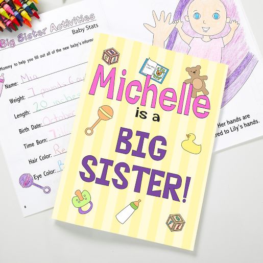 Big Sister Coloring Activity Book and Crayon Set