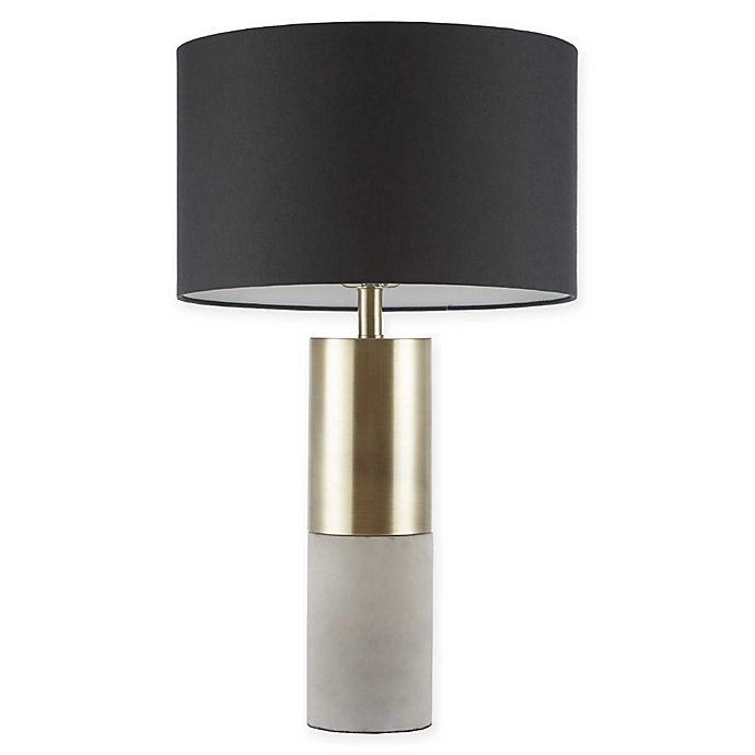 Hampton Hill Fulton Table Lamp In Gold, White Table Lamp With Black Shade