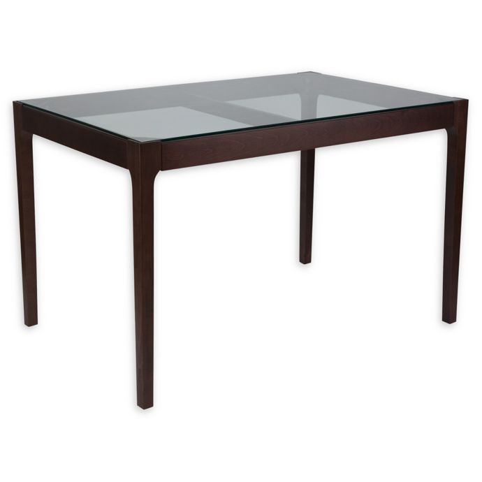 Flash Furniture Square Leg Glass-Top Dining Table | Bed Bath & Beyond