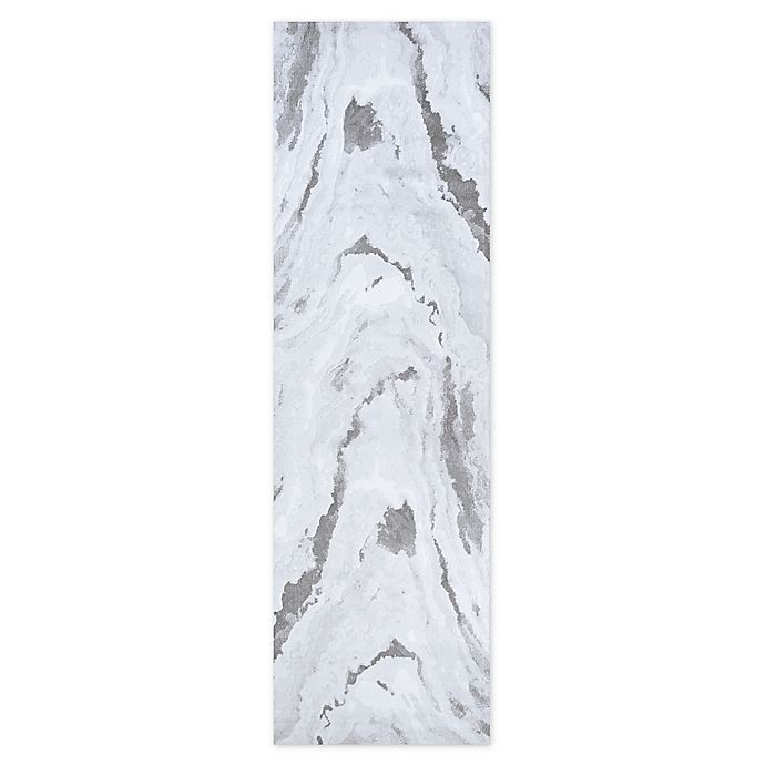 Couristan Abstract Marble 2'2 x 7'10 Runner in Opal