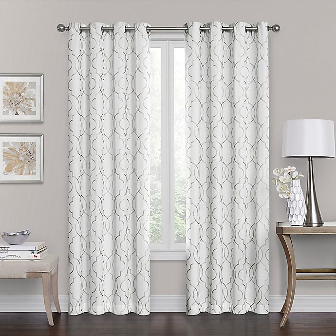 Brent Grommet 100% Blackout 63-Inch Window Curtain Panel in White (Single)