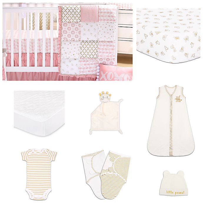 The Peanut Shell® Sweet Swan Crib Bedding Collection