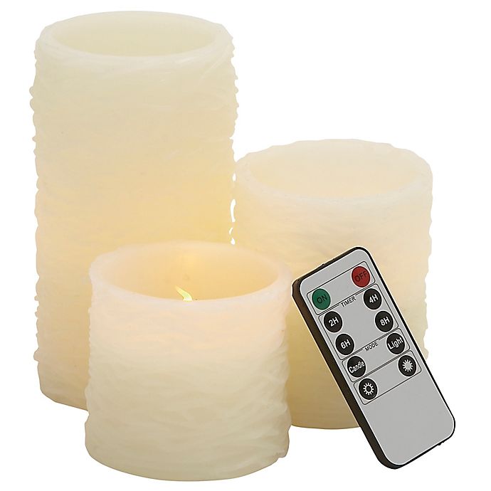3Pcs LED Flameless Candles 4" 5" 6" Pillar 12 Color Changing Remote Control 