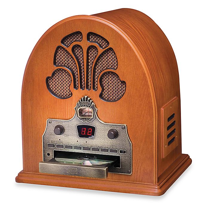 Crosley 1930s Antique Cathedral Gothic Radio AM/FM CD Player Built-in Speakers 