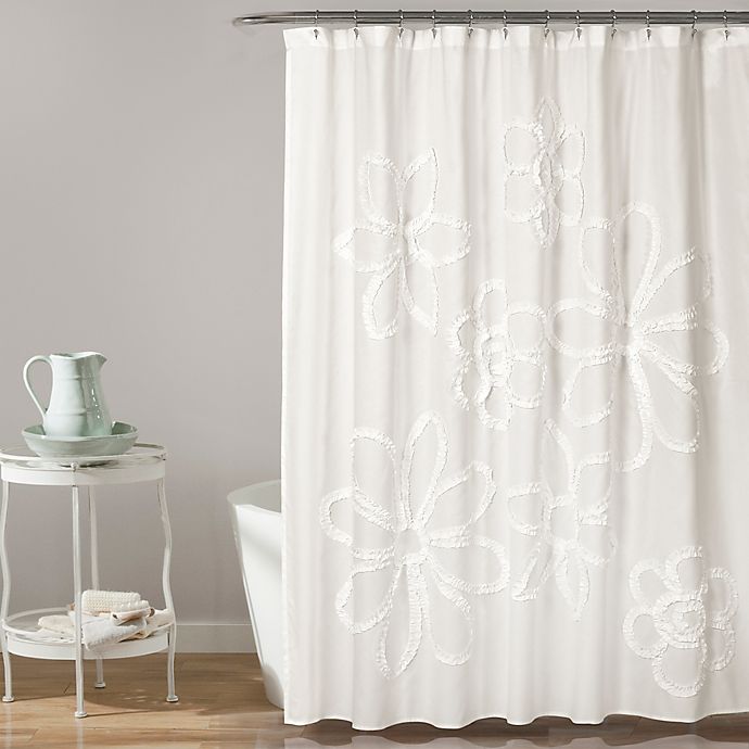 Lush Décor Ruffle Flower Shower Curtain