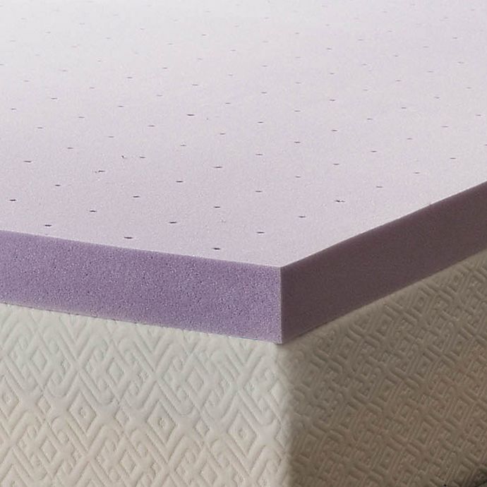 Lucid Memory Foam 3-Inch Queen Mattress Topper in Purple