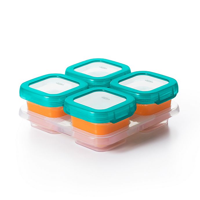 OXO Tot® 4-Pack 4 oz. Baby Blocks Freezer Containers in Teal