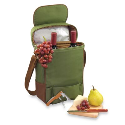 insulated wine and cheese tote