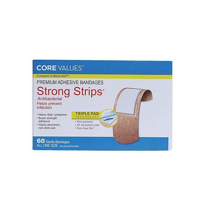 Core Values™ 60-Count Strong Strips® Bandages