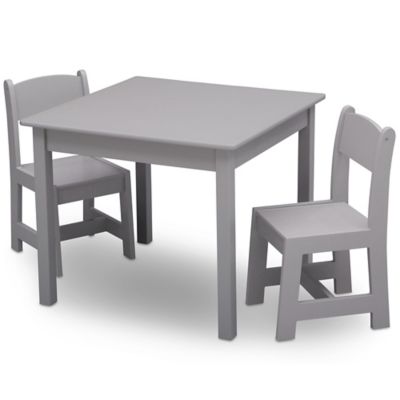 delta childrens table and chairs grey