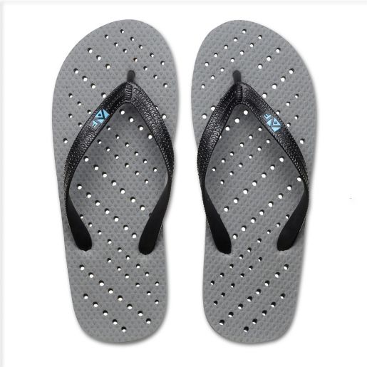 Women's XX-Large Heart AquaFlops Shower Shoes in Grey/Turquoise