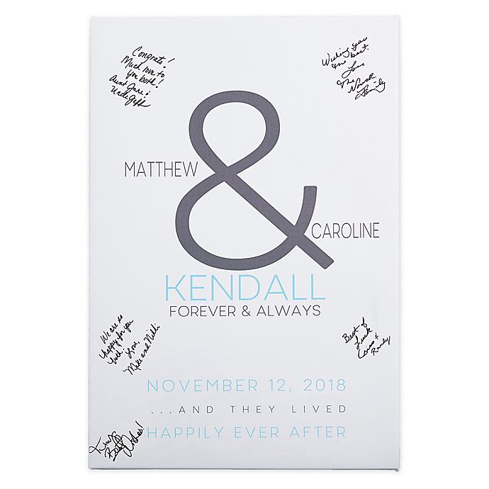 Forever & Always Wedding Signature Canvas Print
