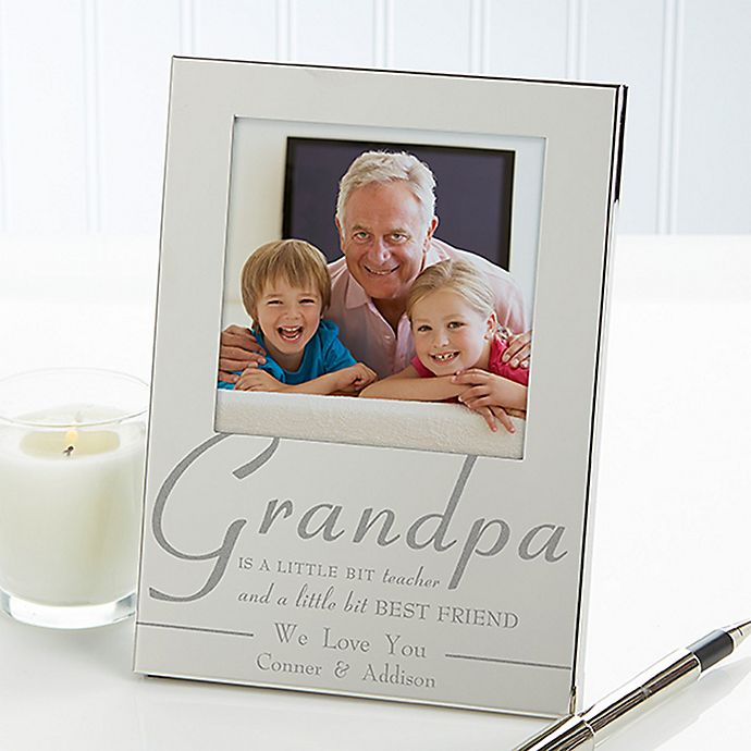 For My Grandpa 4.5-Inch x 6.5-Inch Picture Frame in Silver