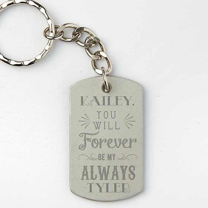 Love Quotes Dog Tag Keychain