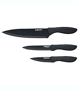 Cuchillos de acero inoxidable Cuisinart® color negro mate, Set de 6 pzas.