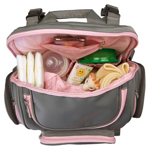 J Is For Jeep Places Spaces Backpack Diaper Bag In Pink Grey Bed Bath Beyond