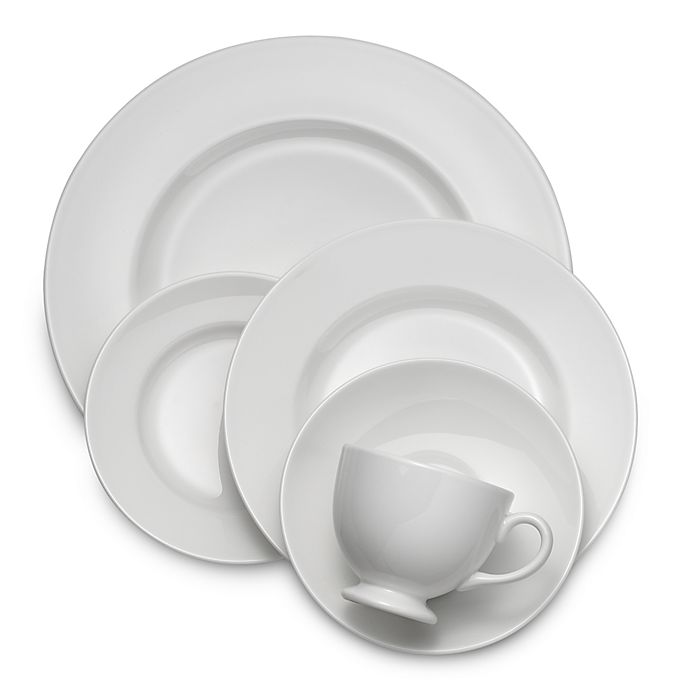 Set of 4 Wedgwood White Bone China Dinner Plate 