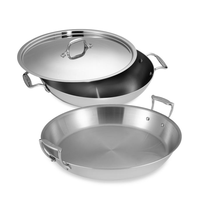 Non Stick Stainless Steel Paella Pan Dish Stockpot Cooking Pot Pan Outdoor 