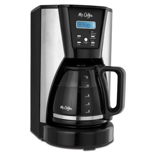 Mr Coffee 12 Cup Programmable Coffee Maker In Chrome Black Bed Bath Beyond