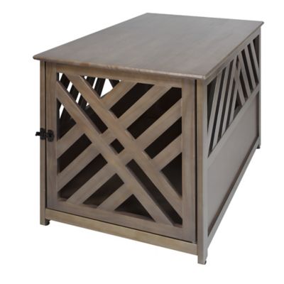 casual home pet crate end table