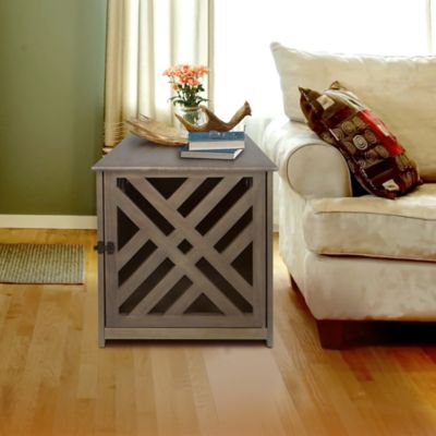 casual home pet crate end table