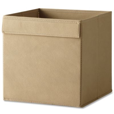 Real Simple® Fabric Bin in Taupe - Bed Bath &amp; Beyond