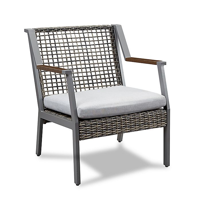 Real Flame® Calvin Outdoor Arm Chairs in Grey (Set of 2)