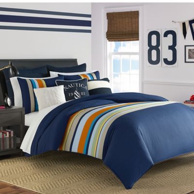 Nautica® Heritage Sailing Stripe Reversible Comforter Set - Bed Bath ...