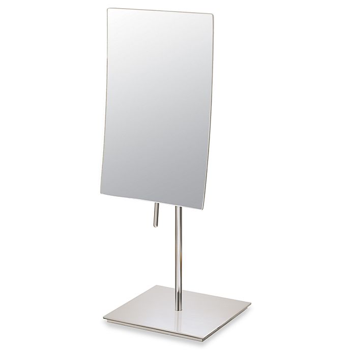 Mirror Image™ Minimalist Rectangular 3X Vanity Mirror with Brushed Nickel Finish