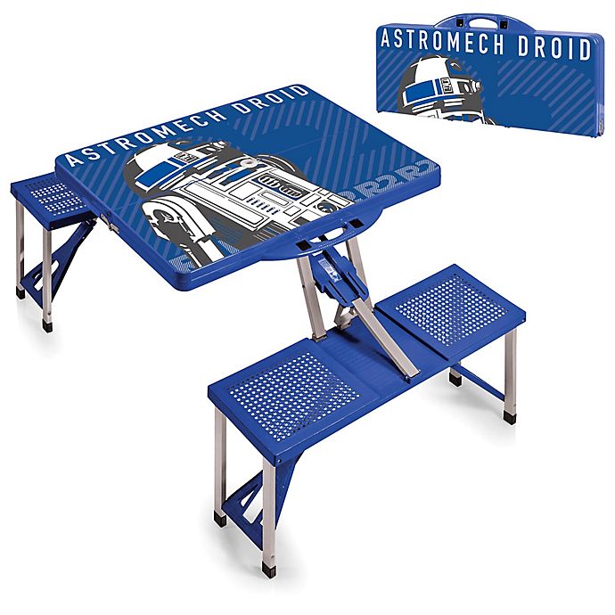 Picnic Time® Star Wars™ R2-D2 Picnic Folding Table with Seats in Blue