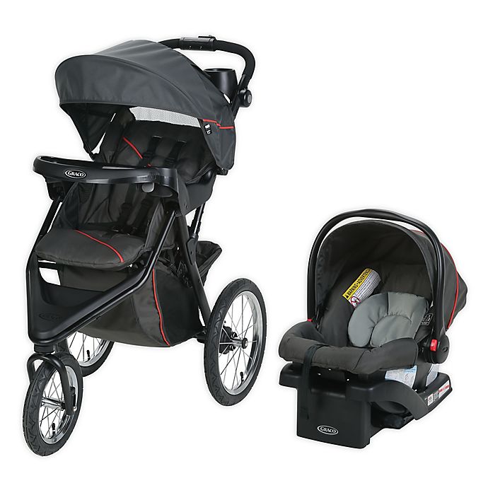 Graco Trax Jogger Travel System | Includes Trax Jogging Stroller and SnugRide 30 Infant Car Seat, Evanston