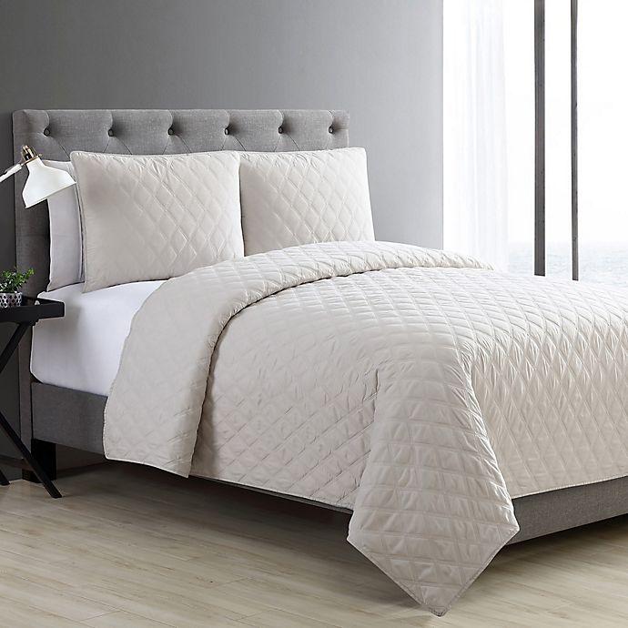 Bedspread Quilted trapuntino Reversible Single Double Diamonds 