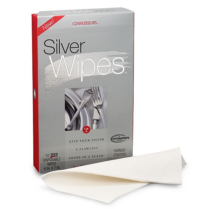 Connoisseurs Silver Polish Wipes Sterling Flatware Cleaner 10 Count Free Ship US 