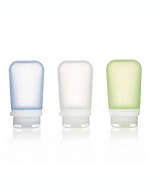 Botellas de viaje en varios colores de silicón GoToob® Humangear®, Set de 3 pzas.