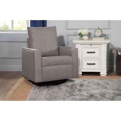 million dollar baby alden swivel glider in feather grey