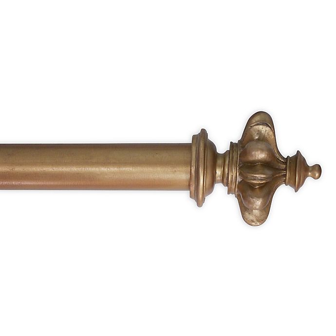 Classic Home Istanbul 48-Inch Wood Curtain Rod in Gold