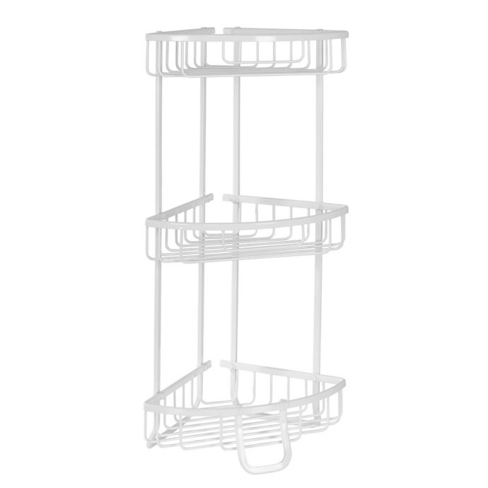 Bath Bliss 3Tier Aluminum Corner Shower Rack in White Bed Bath & Beyond