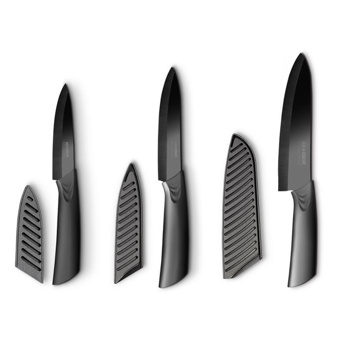 Art and Cook™ 6Piece Ceramic Knife Set in Black Bed Bath & Beyond