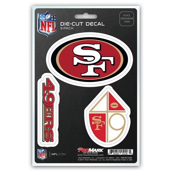 NFL San Francisco 49ers 3Piece Car Emblem Kit Bed Bath & Beyond